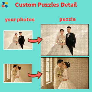 📣พร้อมส่ง📣ตัวต่อจิ๊กซอว์ 98-1,000 ชิ้น สําหรับถ่ายรูป ของขวัญคริสต์มาส งานแต่งงาน วันเกิด พัซเซิลรูปส่วนตัว DIY Puzzle