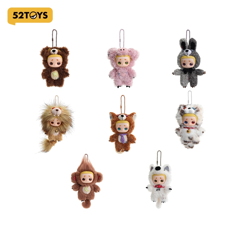 52TOYS NOOK Animal Boyfriend Series Vinyl Plush Keychain Blind Box Figure Toy（Whole Set）