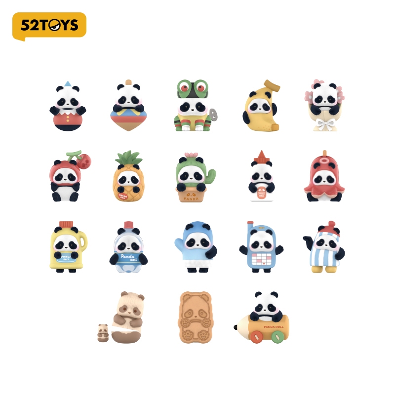 52TOYS Panda Roll Minime Mix & Match Crew Series 2 Blind Box Figure Toy（Whole Set）