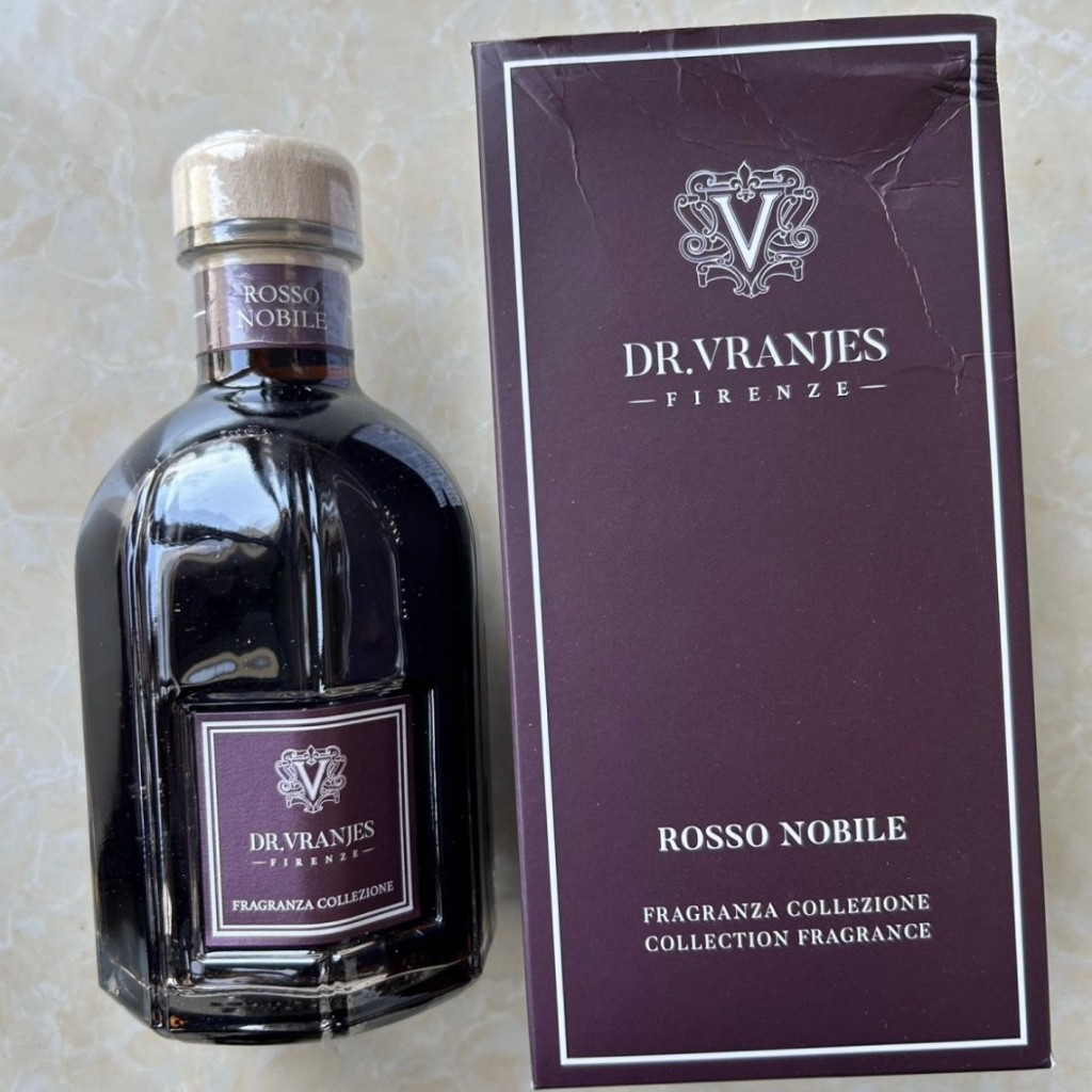 Dr Vranjes Rosso Nobile Room Diffuser 250ml Red Wine Elegant Luxury Scent อิตาลี น้ํามันหอมระเหยหวายไร้ไฟในร่ม