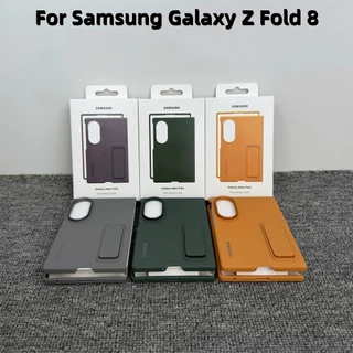 Original Samsung Standing Case สําหรับ Samsung GaIaxy Z พับ 8 พับ 8 กว้าง fold8 Ultra Matte Feel High-end สีทึบรวมทุกอย่าง Ultra-thin Anti Drop เกราะป้องกัน
