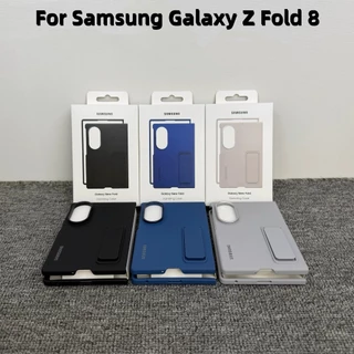 Original Samsung Standing Case สําหรับ Samsung GaIaxy Z พับ 8 พับ 8 กว้าง fold8 Ultra Matte Feel High-end สีทึบรวมทุกอย่าง Ultra-thin Anti Drop เกราะป้องกัน