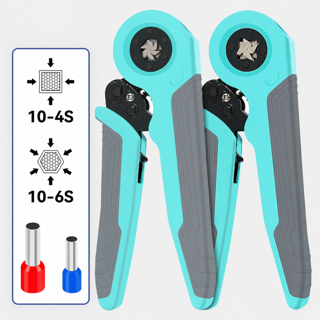 【Mint J】HSC8 อัพเกรด 10-6/10-4 0.25-10mm2 CRIMPING คีมปรับคีมปอกสายไฟ CRIMPING Connector Wire CRIMPING Ferrule VE Terminal เครื่องมือ