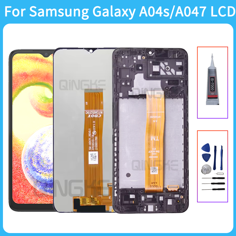 สําหรับ Samsung Galaxy A04s A047 LCD SM-A047 จอแสดงผล Touch Screen Digitizer Assembly สําหรับ Samsun