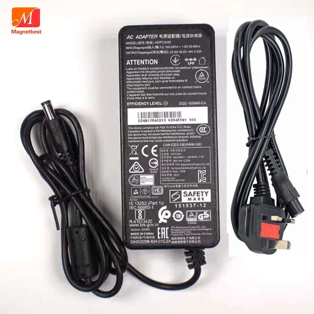 AOC ADPC2045 20V 2.25A 45W AC DC Adapter สําหรับ LCD/LED Monitor สําหรับ PHILIPS 278E8Q AG322FCX 278