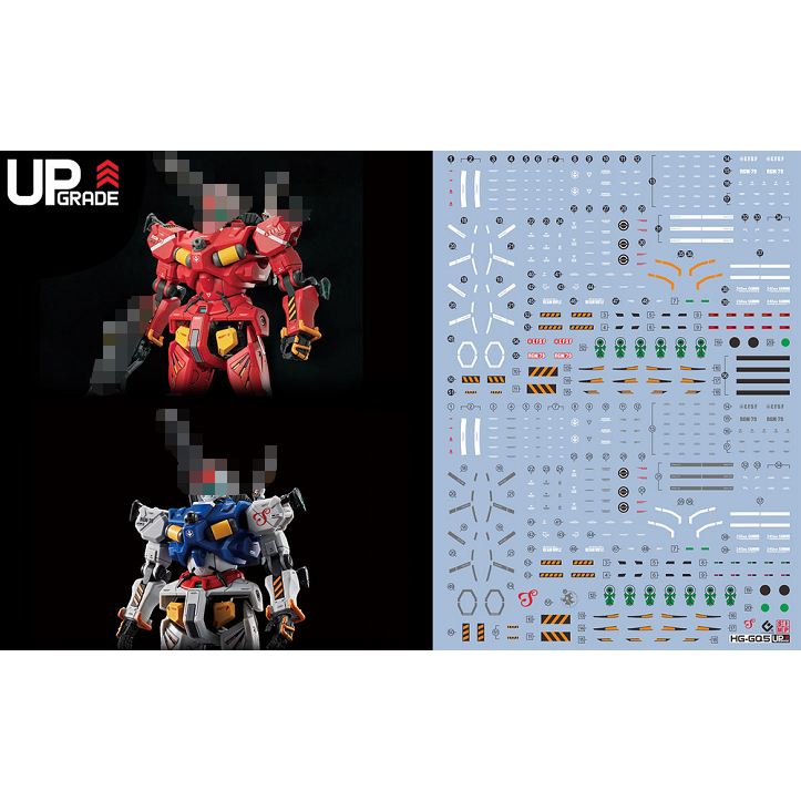 EVO Water Slide Decal HG 1/144 GQuuux Light-Type Guncannon decal Kits ไม่รวม) EVOHG046