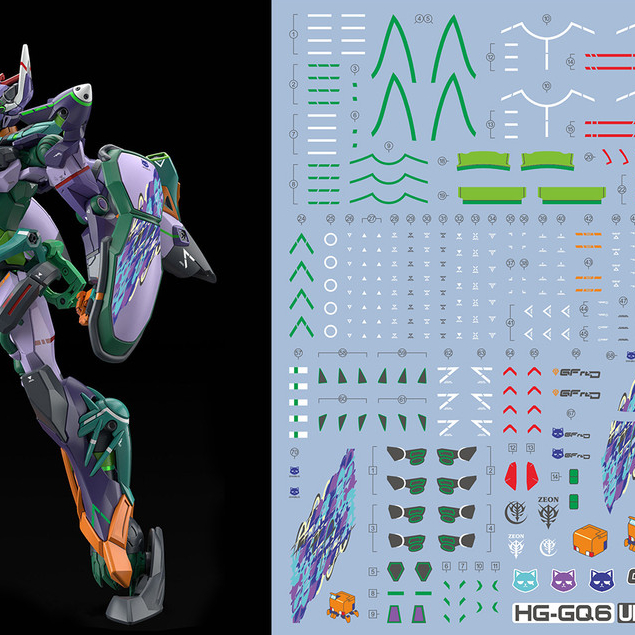 20260717 รูปลอกสไลด์น้ํารายละเอียด EVO ใช้ได้กับ HG 1/144 GQuuux GFreD decal EVOHG047 (ไม่มีฟิกเกอร์
