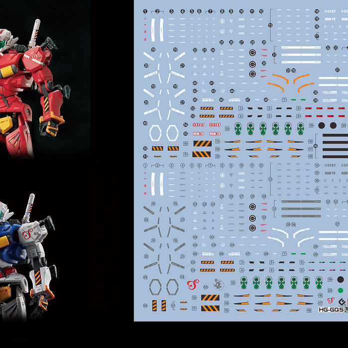 20260717 รูปลอกสไลด์น้ํารายละเอียด EVO ใช้ได้กับ HG 1/144 GQuuux Light-Type Guncannon decal Kits ไม่