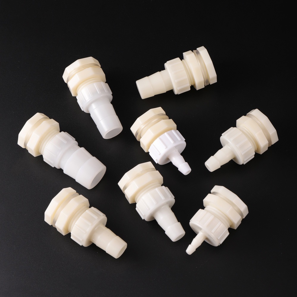 1/2 "ถึง 4 ~ 20 มม. ตรง Barbed Connector Aquarium Fish Tank Adapter ABS ถังน้ําท่อ Connector