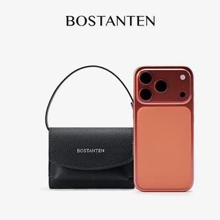 【7.25ใหม่】BOSTANTEN Fold Wallet กระเป๋าสตางค์ผู้หญิง หนัง PU ใส่บัตร ใส่เหรียญ สายคล้องมือถอดได้ ของขวัญ มินิมอล เรียบหรู