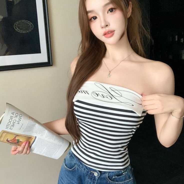 สาวร้อนสไตล์ Tube Top ผู้หญิง Tube Top ผู้หญิง
