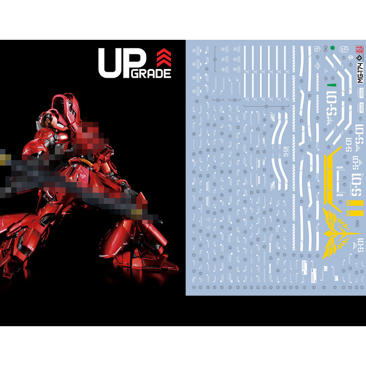 EVO MG 1/100 Sazabi Ver.ka Fluo Gold Coating Water Slide Decal EVOMG038 EVOMG039