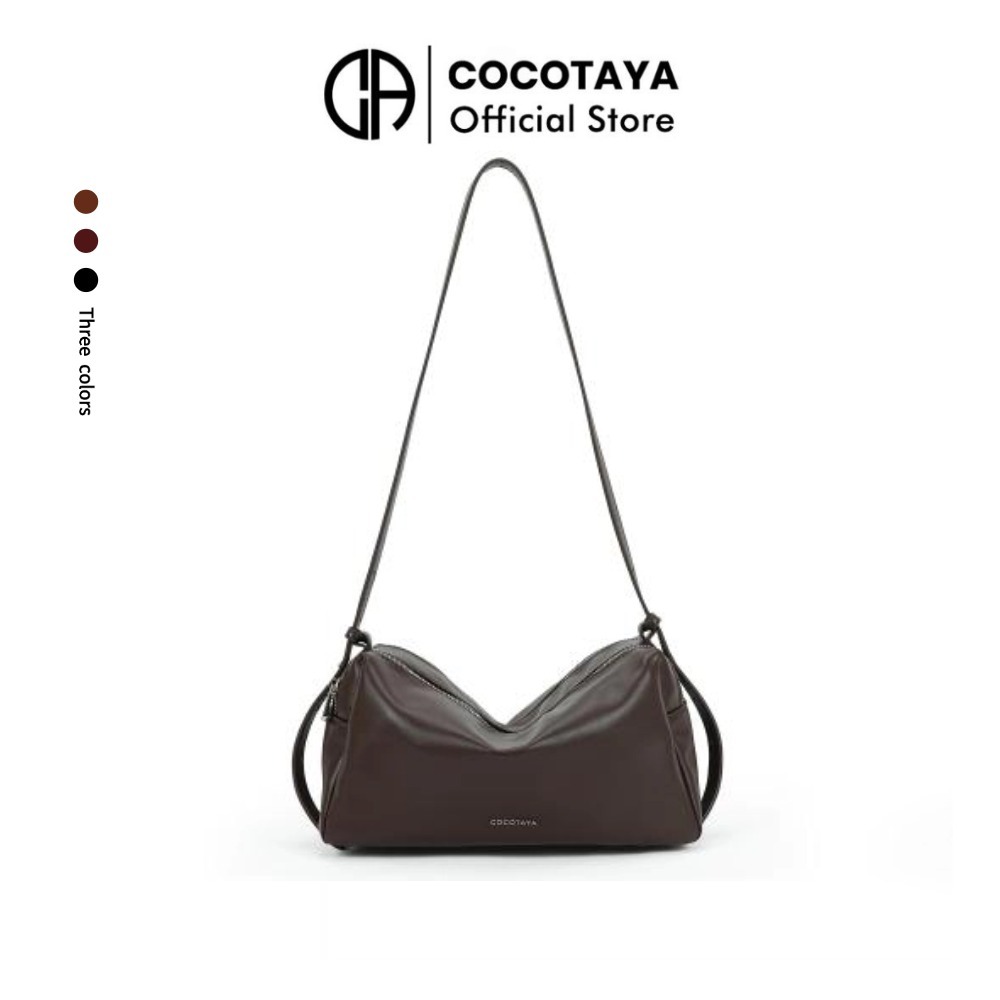 ((COCOTAYA) กระเป๋าสะพายข้างผู้หญิงรุ่นใหม่ ความจุใหญ่ ทำจาก PU สไตล์สง่างาม