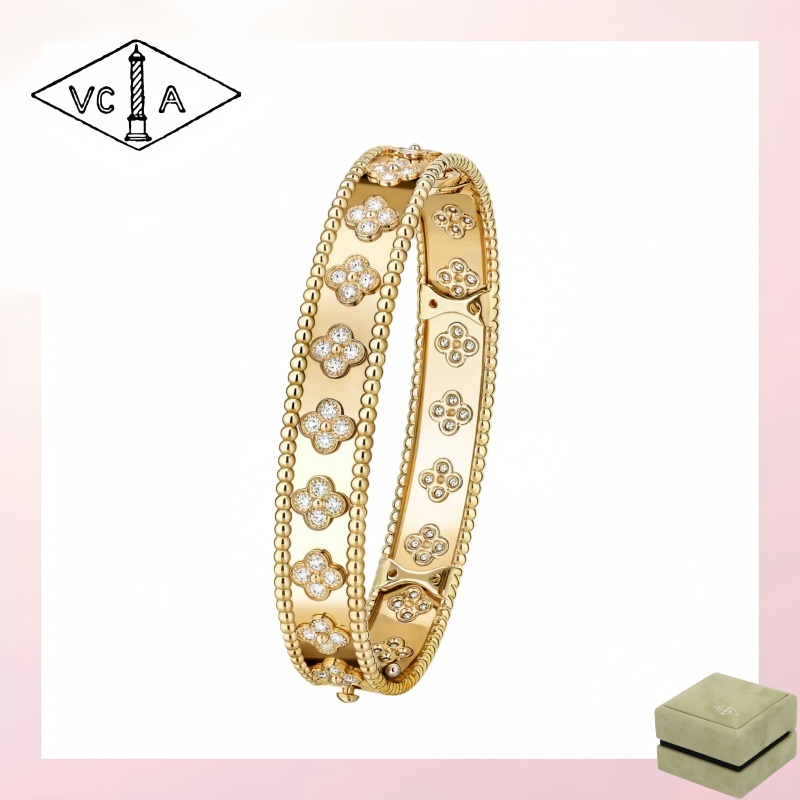 VCA Luxury Casual Jewelry Accessories (รวมกล่องบรรจุภัณฑ์) - High-qlity Luxury Perlée clovers bracel