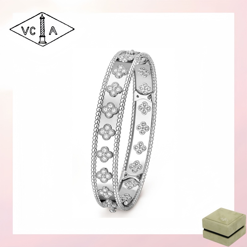 VCA Luxury Casual Jewelry Accessories (รวมกล่องบรรจุภัณฑ์) - High-qlity Luxury Perlée clovers bracel