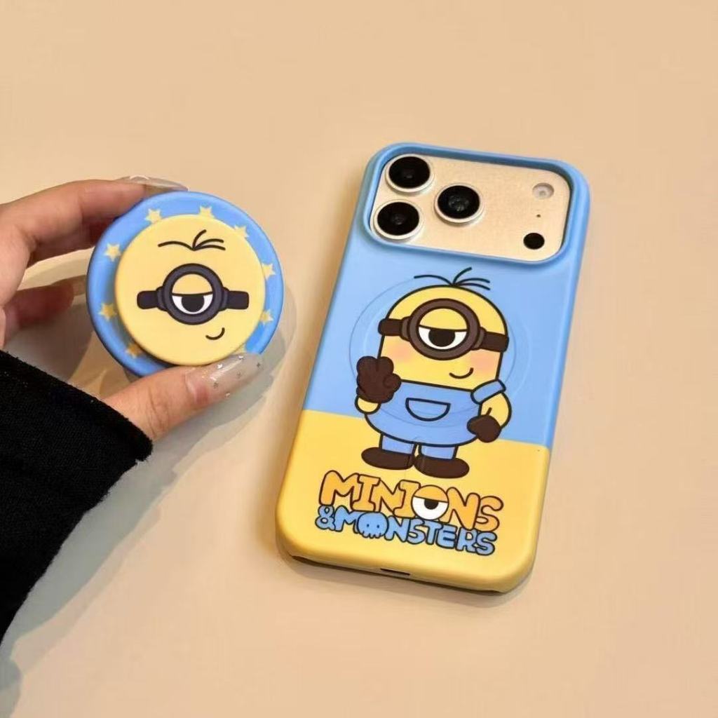 น่ารัก Bier Monocular Minion Magnetic Absorption เหมาะสําหรับ Apple 17/16 Frosted ฟิล์มสไตล์ใหม่ขนาดใหญ่ 15/14 Hard