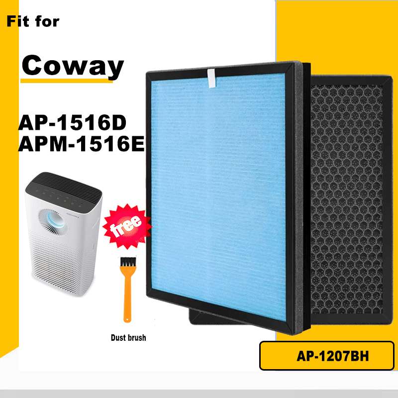 สําหรับเครื่องฟอกอากาศ Coway Storm AP-1516D AP-1207BH APMS-1516E เปลี่ยนตัวกรอง HEPA และเปิดใช้งานคา