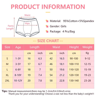 【BKK Delivery】กางเกงในเด็กผู้หญิง 8 ตัว แพ็ค 1-12 ปี ผ้า Milk Silk นุ่มลื่น ระบายอากาศดี ลายการ์ตูนน่ารัก ไร้รอยดก