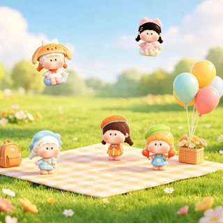 🚚พร้อมส่ง🚚(ยกBOX!!)=16 Mimibobo Go Out Today Play Series กล่องปริศนาอนุภาคน่ารัก