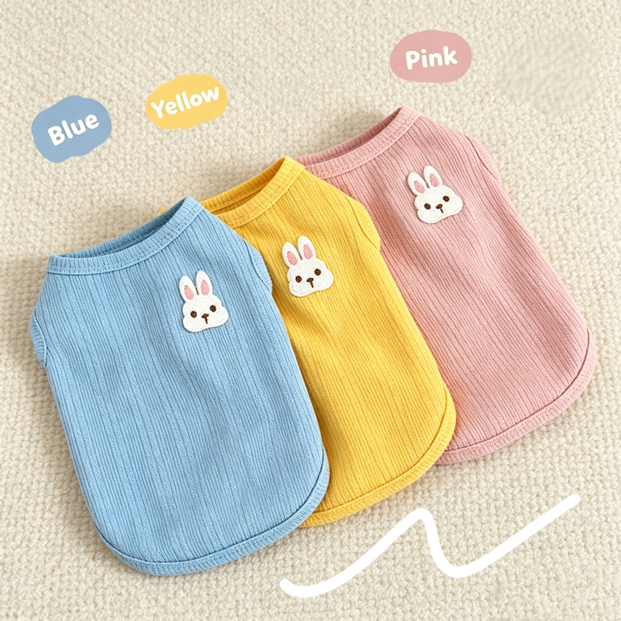 เสื้อกั๊กสุนัขฤดูร้อนรุ่นใหม่ ผ้าบางสีมาโครนเรียบเนียน ระบายอากาศป้องกันเปื้อน สำหรับสุนัขพันธุ์เล็ก บิชอง เท็ดดี้ ชิซึ และแมว ออกไปเดินกลางแจ้ง