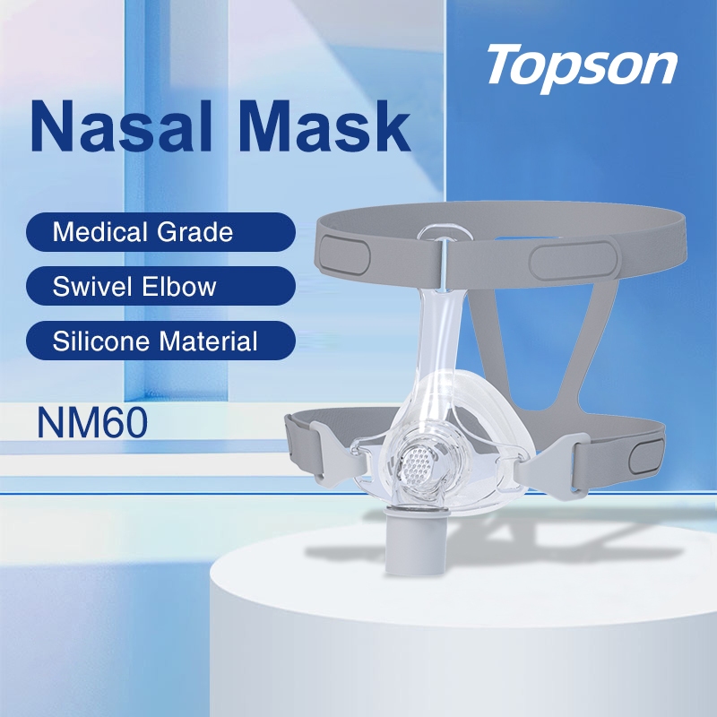 หน้ากากจมูก Topson พร้อมหมวกสําหรับ CPAP สําหรับ Home Sleep Apnea Anti Snoring