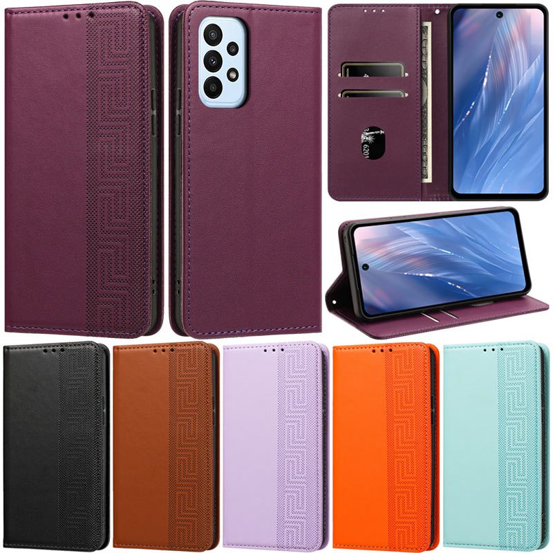 SAMSUNG หรูหราสําหรับSamsung Galaxy A33 5G A53 A73 A23 A52 A72 A52s A22 5G A42 A32 4G A12 A22 4G A32 5G M13 4G Retroหนังสือกระเป๋าสตางค์ชาติพันธุ์รูปแบบหนังกรณี