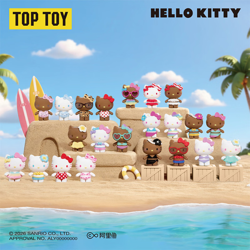 TOPTOY x Hello Kitty Swimsuit Party Series Figures Surprise Bag รุ่นพิเศษรับซัมเมอร์ ของเล่นสุดฮิต ของตกแต่งโต๊ะทำงาน ฟิกเกอร์น่ารัก ฟิกเกอร์ขนาดเล็ก