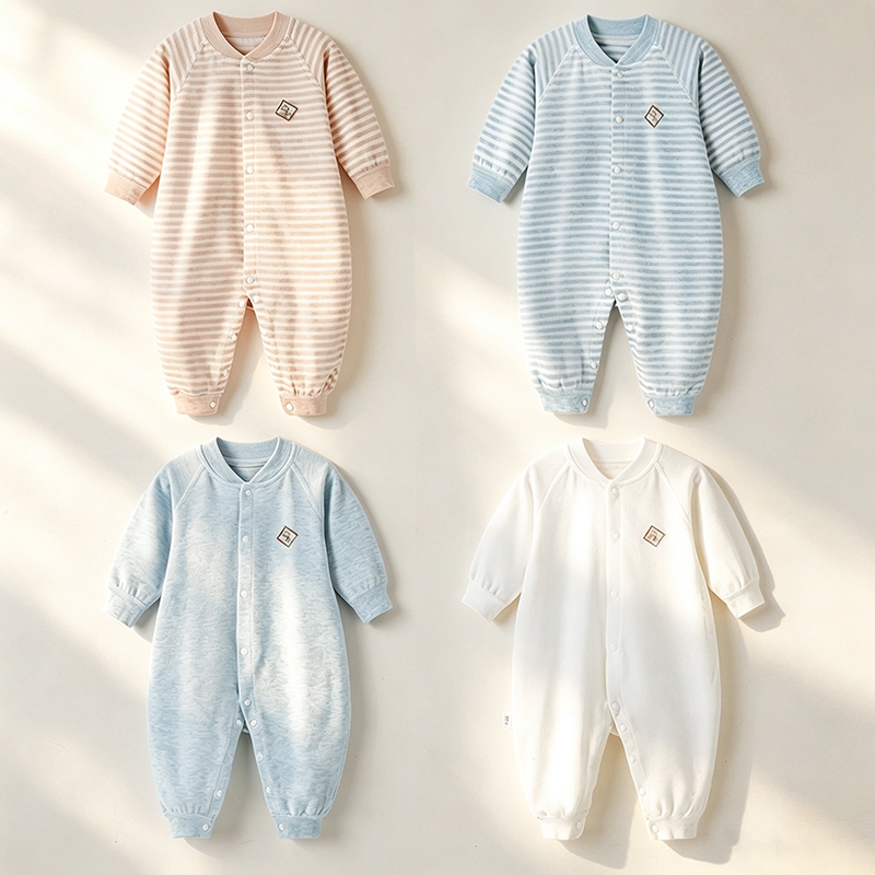95% ฝ้าย (ผ้าธรรมชาติ)ชุดเอี๊ยมเด็กผู้ชาย 6 เดือนbubabyรอมเปอร์เด็กผู้ชายromper เด็กรอมเปอร์
