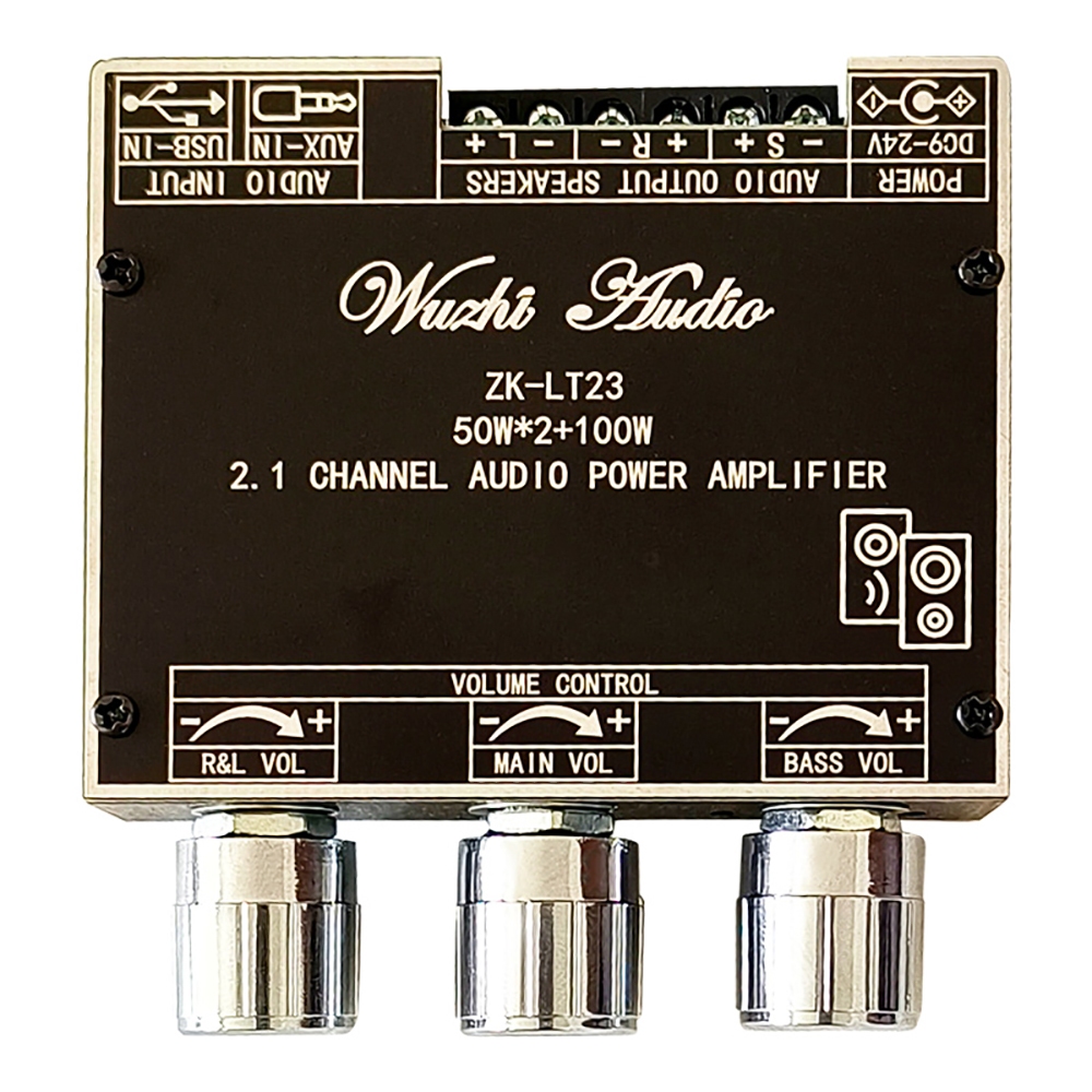 ZK-LT23 2.1 ช่องบลูทูธ 5.1 AUX Digital Power Amplifier Board 2X50W + 100W ลําโพงสเตอริโอ AMP โมดูลสํ