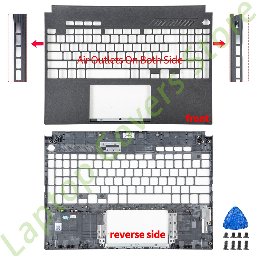 สําหรับ ASUS TUF Air FX517 FX517Z FX517ZC FX517ZE FX517ZM FA517 สกรูฟรีฝาครอบด้านบน/ด้านล่าง