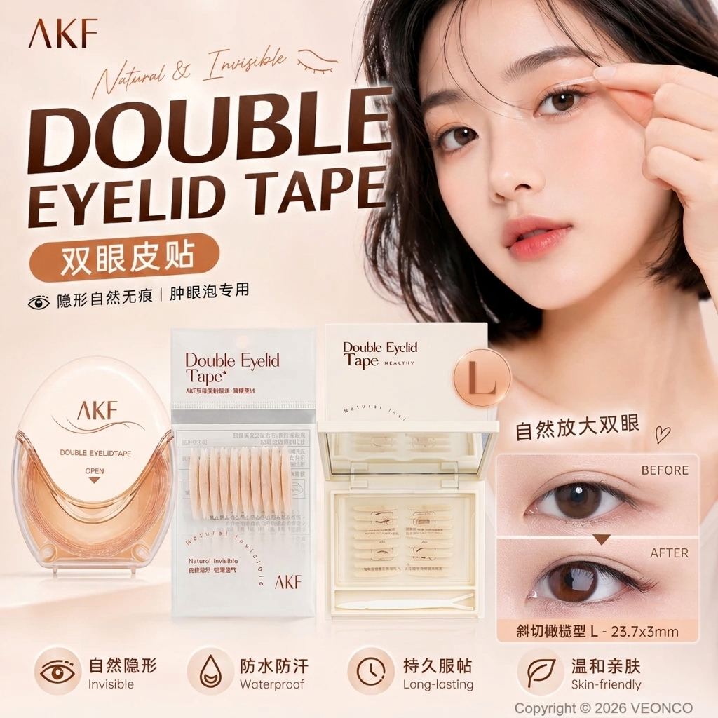 Eyelid Akf Sticker Double tape อายไลเนอร์ที่มองไม่เห็นคอนแทคเลนส์สติกเกอร์ตาสองชั้น Mla8