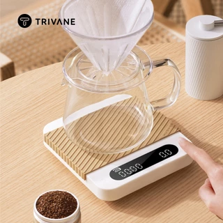 E-POUND Coffee Scale เครื่องชั่งกาแฟ ตาชั่งดิจิตอล พร้อมจับเวลา Type-C แผ่นซิลิโคนกันลื่น สำหรับ Pour Over Espresso