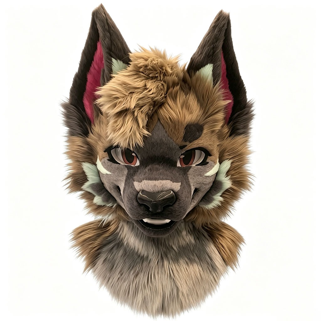 Handmade Hyena Fursuit Head, Tony Furry Mask หัวคอสเพลย์สัตว์สําหรับ Convention, Halloween & Furry P