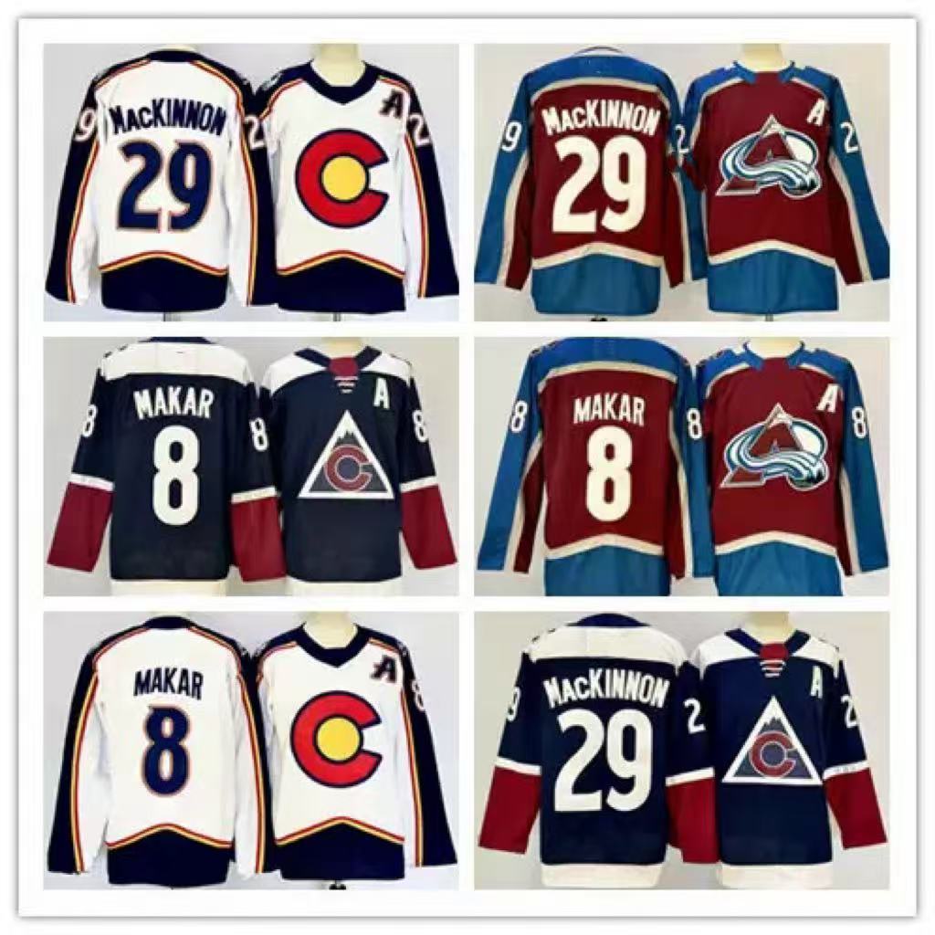 NHL Hockey Jersey Avalanche Hockey Jersey ปัก High Street สไตล์กีฬาแขนยาว Home American Training Jersey