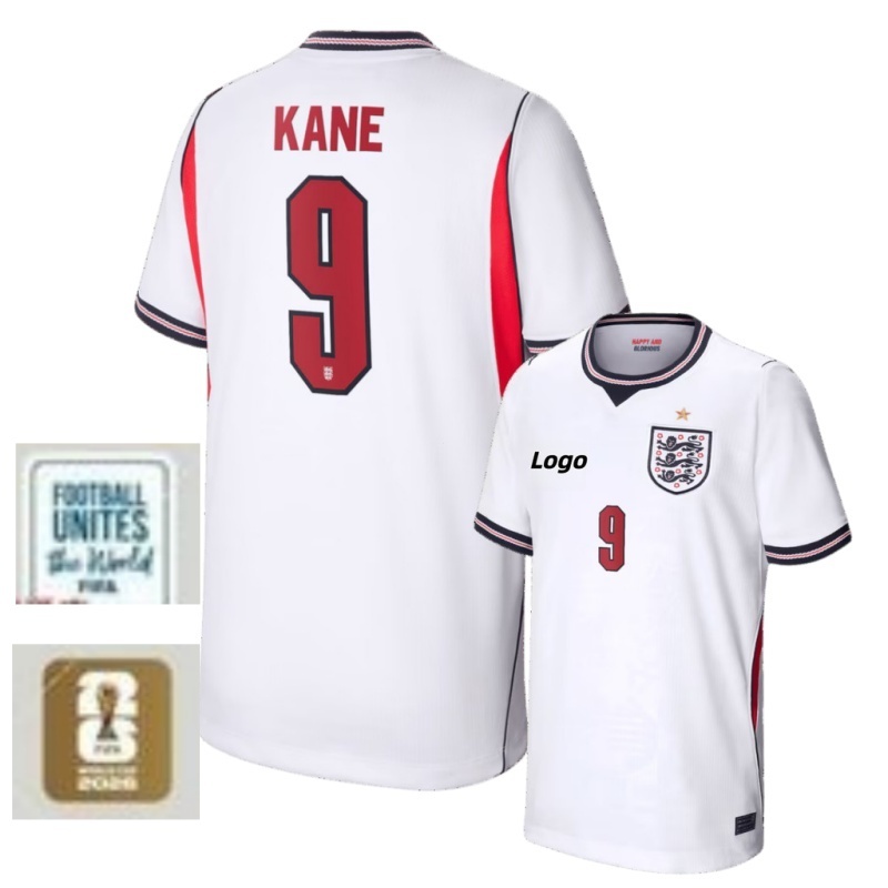 Fans Edition England 2026/27 Mens England Home Short Sleeves Football Jersey T-Shirt