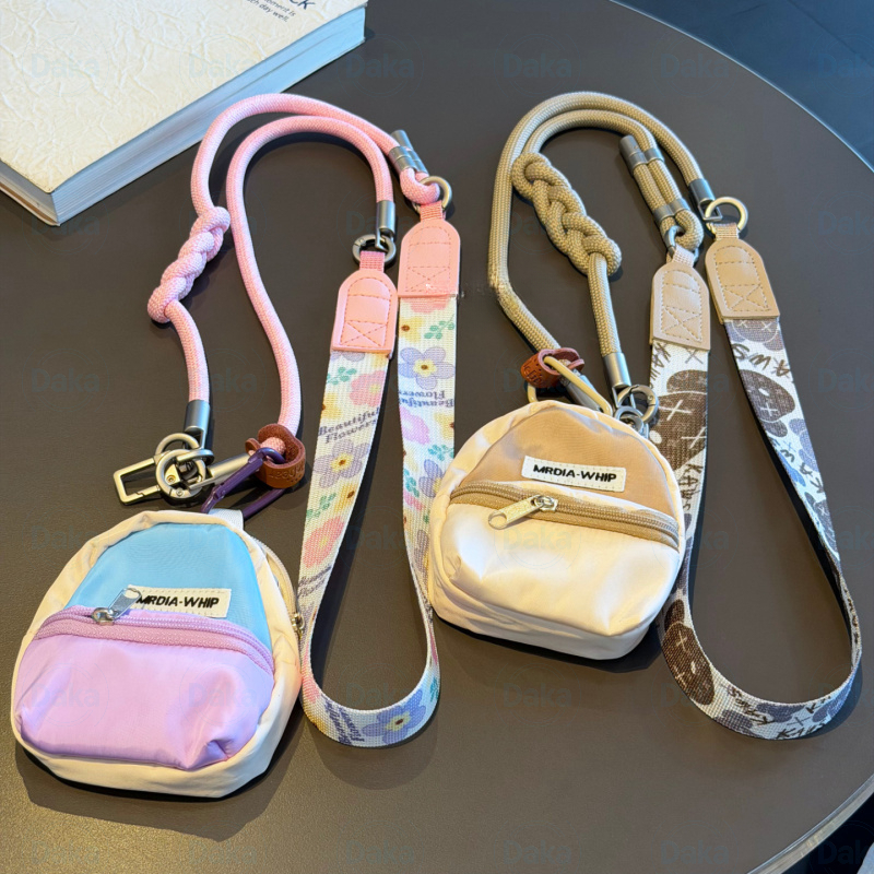 พิมพ์โทรศัพท์มือถือ Lanyard ปรับสายคล้องไหล่แบบพกพาหูฟังกระเป๋าใส่เหรียญ All-Match High-End Anti