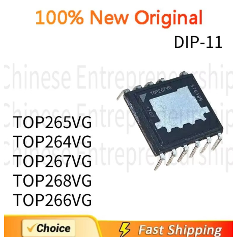 5PCS DIP-11 TOP265VG TOP264VG TOP267VG TOP268VG TOP266VG DIP-11 ชิปจัดการพลังงาน 100% คุณภาพเดิม/จัด