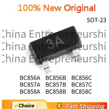 100PCS SOT-23 SOT-23-3 BC856A BC856B BC857A BC857B BC857C BC858A BC858B BC858C 100% คุณภาพเดิม/จัดส่