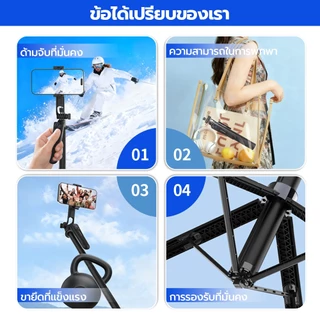 AVIDUS R30 ไม้เซลฟี่แบบยืดหดได้ 1.8 ม. รีโมทบลูทูธในตัว ภาพสี่เท่า เสถียร รองรับแบบพกพา 360° อินเทอร์เฟซสกรูหมุนได้ 1/4 นิ้วเหมาะสําหรับการถ่ายภาพ วิดีโอบล็อก