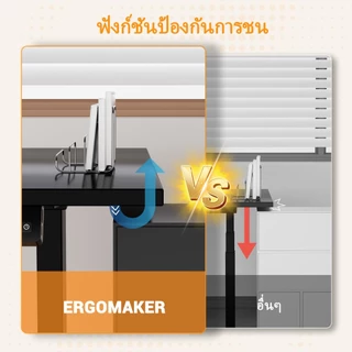 Ergomaker ขาโต๊ะปรับระดับไฟฟ้า มอเตอร์คู่ 62-128cm ปรับความสูงโครงโต๊ะยืน Standing Desk Frame