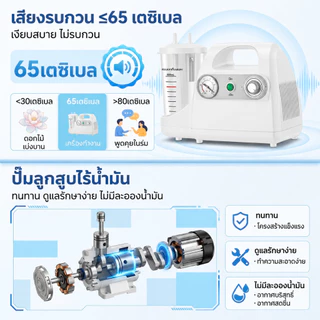 【COD ท้องถิ่น + การจัดส่ง 2 วัน】เครื่องปั๊มดูดเสมหะแบบพกพาอุปกรณ์เครื่องช่วยหายใจเสมหะไฟฟ้าสําหรับผู้สูงอายุผู้ป่วยติดเตียงผู้ใหญ่และทารก