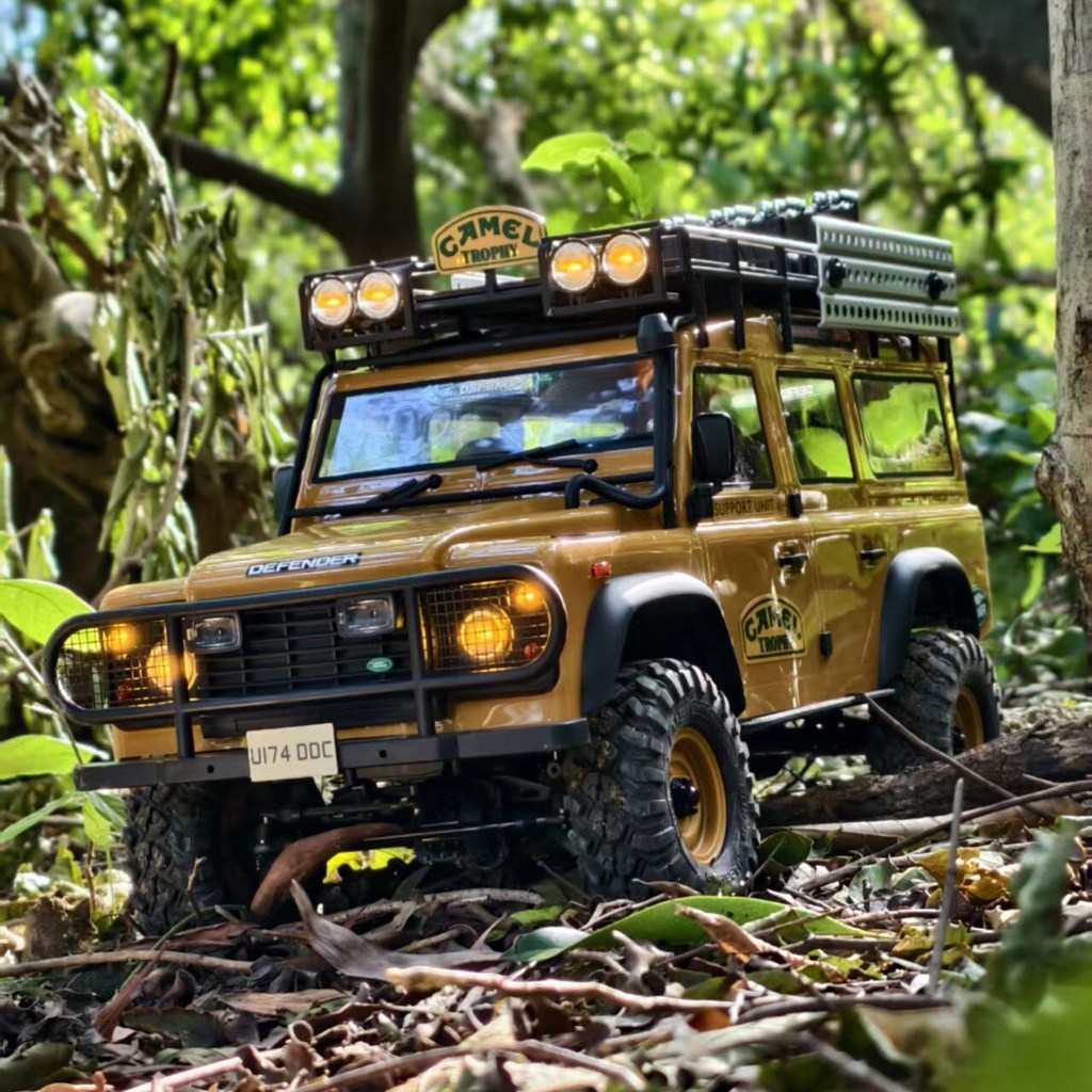 FMS FCX10 Land Rover Camel Trophy Edition 1/10 RC รีโมทคอนโทรลไฟฟ้ารุ่นรถ Rock Crawler ของเล่นเด็กผู้ใหญ่