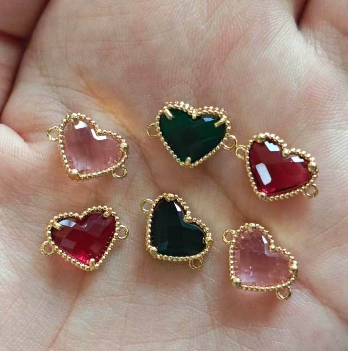 จี้สร้อยคอ สร้อยข้อมือ ทองแดง ชุบทอง 14K ประดับเพทายคริสตัล แฮนด์เมด DIY