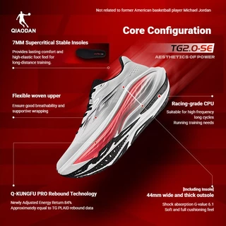 【HOT】Qiaodan TG 2.0 SE รองเท้าวิ่งผู้ชายเบาะโยกหนาน้ําหนักเบาการฝึกอบรมทางไกล LEILI