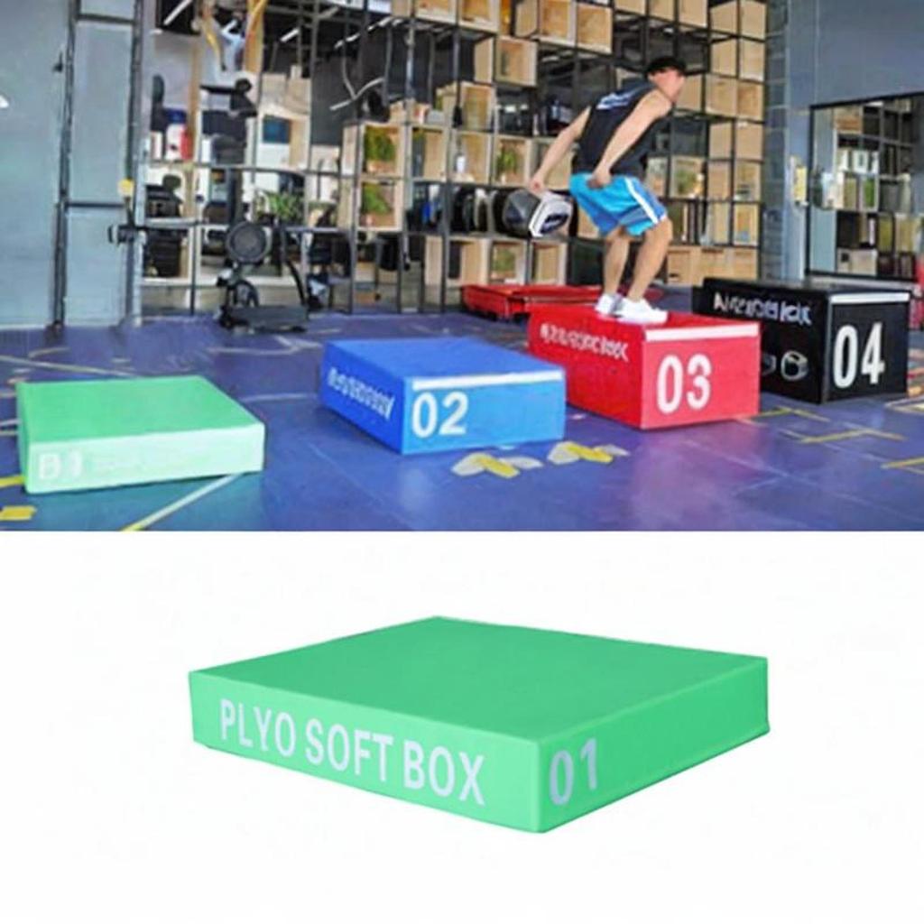 HILABEE 4-in-1 Plyometric Jump กล่องสำหรับกระโดดและขึ้นลงเพิ่มความยืดหยุ่น ใช้งานได้ใน MMA และฟิตเนส