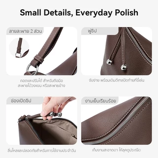 【6.24ใหม่】BOSTANTEN Loop Bag กระเป๋าสะพายไหล่ผู้หญิง Hobo น้ําหนักเบา PU หนัง Crossbody Bag Minimalist สไตล์เกาหลี
