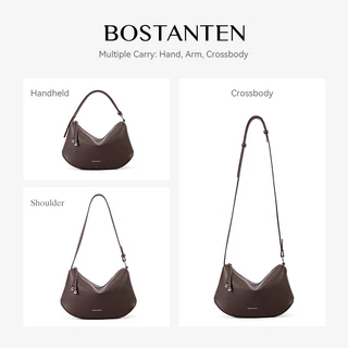 【6.24ใหม่】BOSTANTEN Loop Bag กระเป๋าสะพายไหล่ผู้หญิง Hobo น้ําหนักเบา PU หนัง Crossbody Bag Minimalist สไตล์เกาหลี
