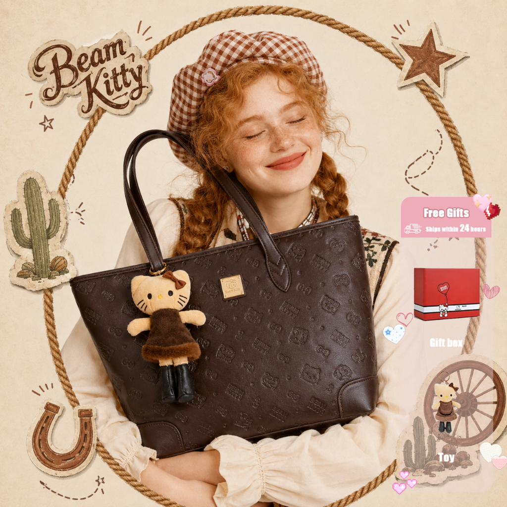 Beam Kitty กระเป๋าผ้าทรงคลาสสิกสีน้ำตาลกาแฟ เนื้อผ้านุ่ม ใช้งานได้หลากหลาย เป็นไอเท็มที่ผู้หญิงวัยทำงานต้องมี