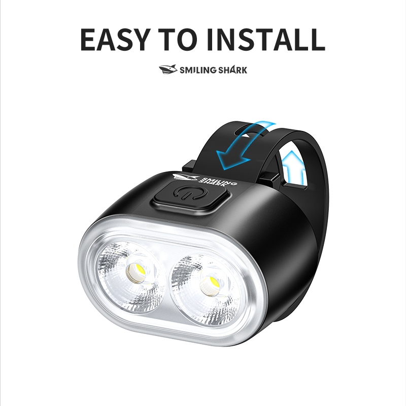 SMILING SHARK Super Bright ไฟจักรยาน LED ไฟสีแดงขี่จักรยาน Tai Llight Type-c ชาร์จ 5 โหมดกลางแจ้งขี่จักรยานแสงกันน้ํา QXD346 — صورة 8