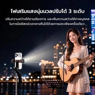 AVIUDS RX20 ไม้เซลฟี่แบบขาตั้ง 1.83m รีโมทบลูทูธในตัว หมุน360° คลิกเดียว ป๊อปอัพอัตโนมัติ รองรับการติดตั้งด้วยสกรูขนาด 1/4 นิ้ว และการใช้งานกลางแจ้ง vlog
